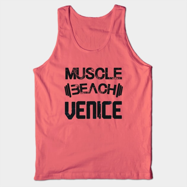 Muscle beach - Venice - California (dark lettering) Tank Top by ArteriaMix
